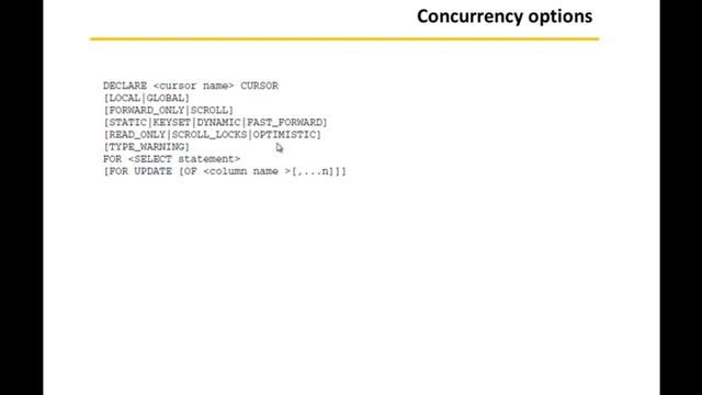 Chapter 22 - Section 04: SQL Server Cursor and Concurrency смотреть онлайн
