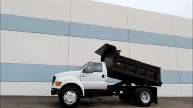 Sold! 2003 Ford F650 9' Dump Truck PTO Pintle Hitch A/C CAT 3126 bidadoo.com смотреть онлайн