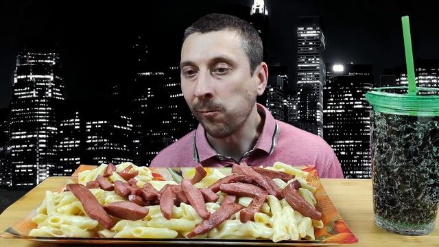 МУКБАНГ МАКАРОНЫ С СЫРОМ И КОЛБАСОЙ | MUKBANG MACARONI WITH CHEESE AND SAUSAGE #sausage #macaroni