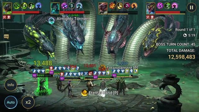 100% FULL AUTO Unkillable Taunt Hydra Team | Double Emic Raid: Shadow Legends смотреть онлайн