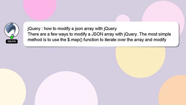jQuery : how to modify a json array with jQuery смотреть онлайн