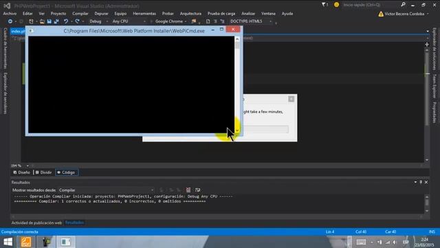 PHP 3 Primer Proyecto de PHP en Visual Studio IIS Express смотреть онлайн