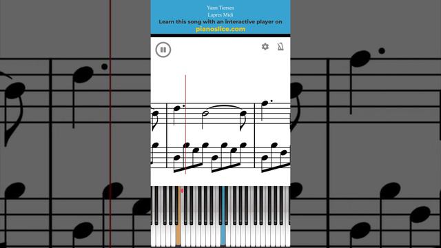 ✅🎹 How to play LAPRES MIDI - YANN TIERSEN (Easy Version) Piano Tutorial + Sheet Music смотреть онлайн