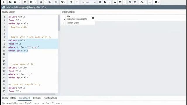 Regular Expressions in PostgreSQL смотреть онлайн