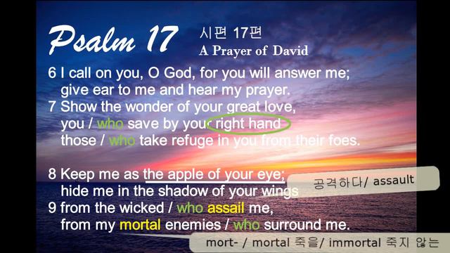 Psalm 17 [시편 17편] 하루30분 시편묵상 - 한영성경공부 смотреть онлайн
