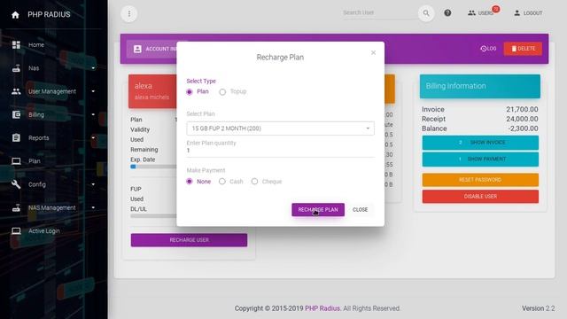 How to Recharge to User | PHP Radius смотреть онлайн