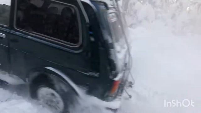 Стандартные машины в снежном лесу. Покатушка 4х4. Нива4х4 Фронтера ТАГЕР
