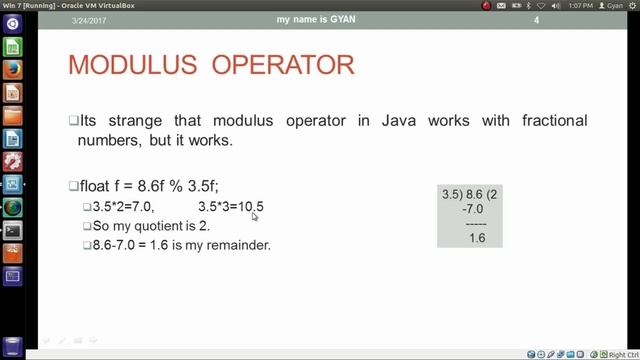 Java Arithmetic Operators | Part 5 | Modulus (%) Operator With Fractional Operands смотреть онлайн