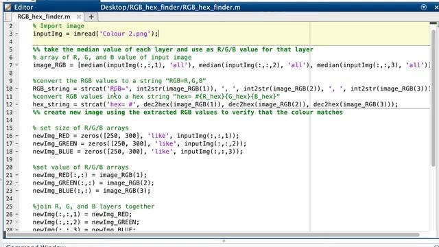 Extract RGB and HEX data from an image in MATLAB смотреть онлайн