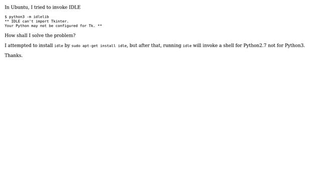How shall I install and invoke IDLE for Python3? смотреть онлайн