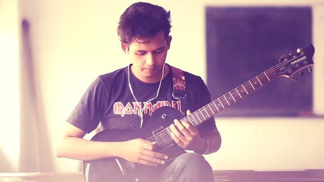 Iron maiden - Wasting love guitar solo cover смотреть онлайн