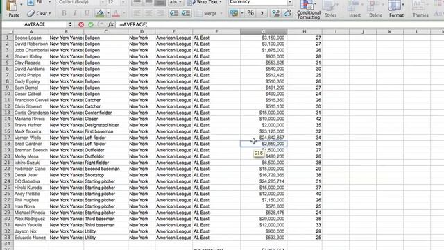Using the Average function in Excel Spreadsheet смотреть онлайн