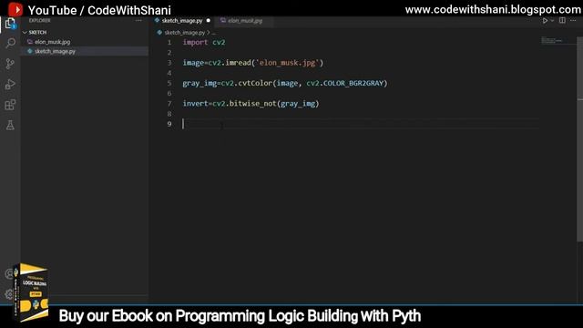 Convert Image to Sketch Using Python 2022 | Python Project | CodeWithShani смотреть онлайн