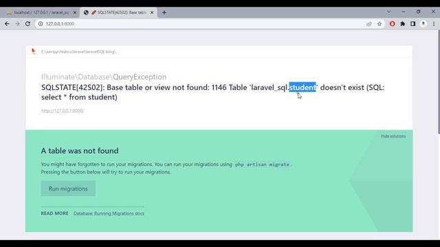 Laravel base table not found | QueryException SQLSTATE[42S02] Bangla смотреть онлайн