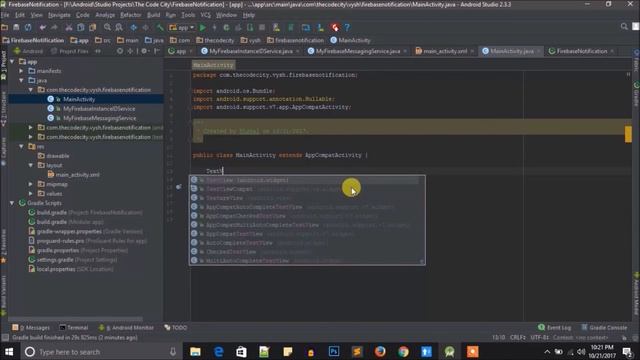 Sending Push Notifications to Android app using Firebase Cloud Messaging - Tutorial смотреть онлайн