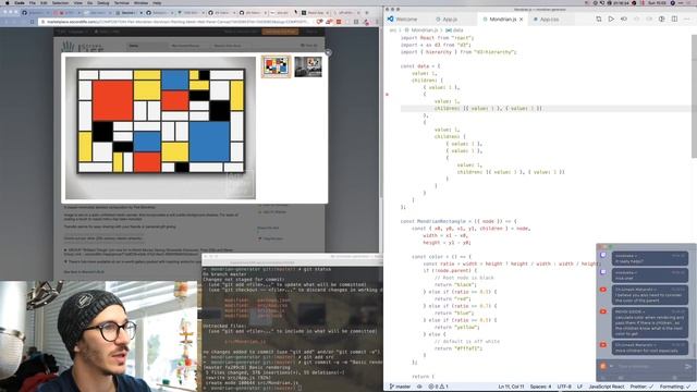 Building a Mondrian art generator with React & D3 treemaps #reactfordataviz смотреть онлайн