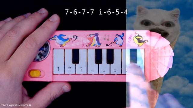 Meow meow meow (how to play on a 1$ piano) смотреть онлайн