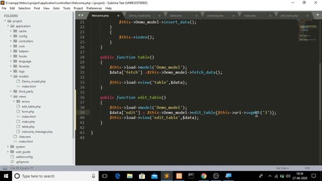 How To Edit / Update Data in Database Using Codeigniter смотреть онлайн