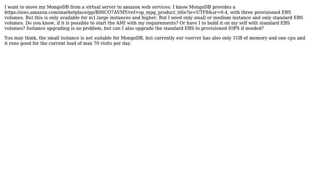DevOps & SysAdmins: Can I use MongoDB with Amazon EC2 small instance? смотреть онлайн