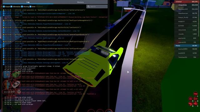 Roblox Jailbreak With Developer Console
