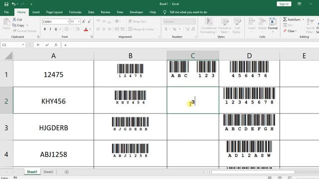 How to create bar code in word and excel | बार कोड को कैसे Insert करे |Bar code in excel and ms wor смотреть онлайн