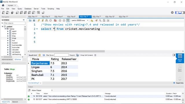 SQL Leetcode Question: Find the Movies with a Rating cutoff and Released in Odd Years смотреть онлайн