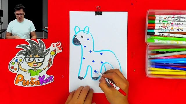 Рисуем ИГРУШКУ коня - Дымковская игрушка смотреть онлайн