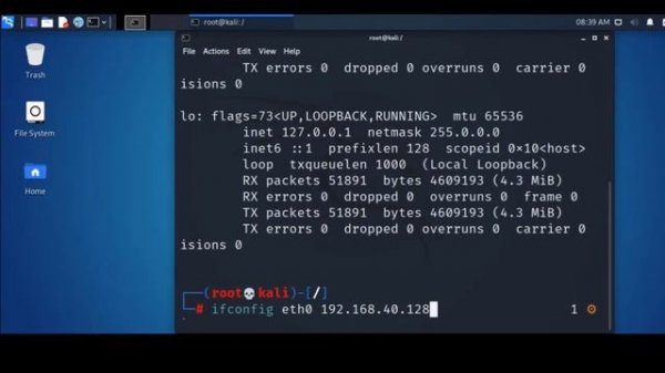 How to change ip address in kali linux