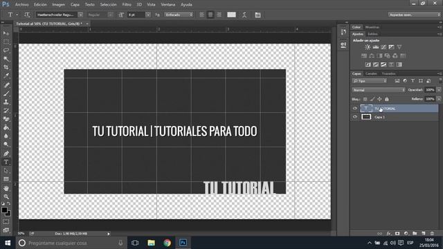 [Tutorial] Cómo centrar imagenes y texto en PhotoShop смотреть онлайн