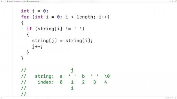 Remove All Space Characters In A String | C Programming Example