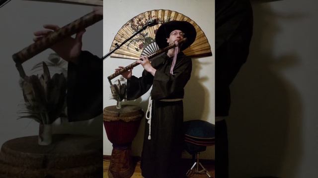 Gsharp3 Contra Bass Native Style Bamboo Flute | Japanese In-Sen | Mystical Throat Chakra Meditation смотреть онлайн