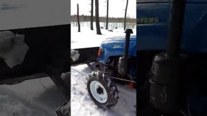 Минитрактор Русич 224 по плотному снегу