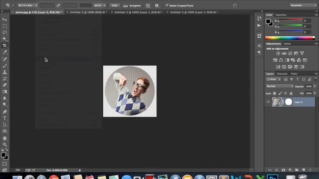 Photoshop CC: Cropping Shapes (Circle, Triangle, Heart) смотреть онлайн