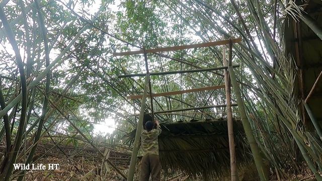 Make kitchen to cook living in the forest, Survival Instinct, Wilderness Alone, Wild Life HT (ep4) смотреть онлайн