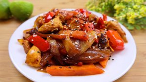 Индейка с овощами по-азиатски . Быстро и очень вкусно.mp4