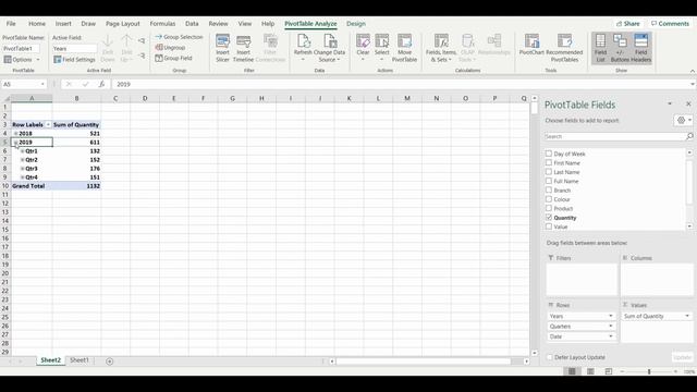 Pivot Table date format change - Excel - how to group and ungroup date formats in Excel смотреть онлайн