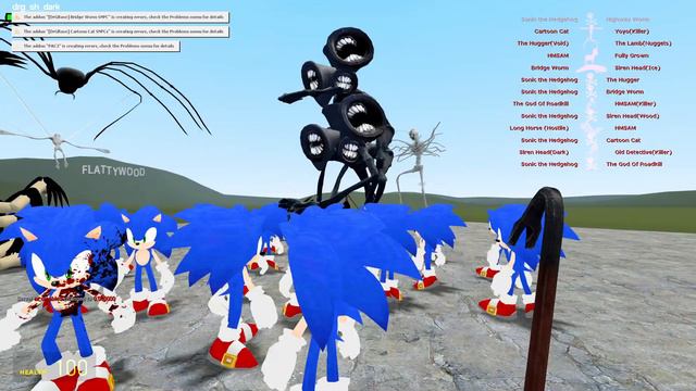 SCP-096 VS 100 SONIC!!! Garrys Mod Sandbox смотреть онлайн