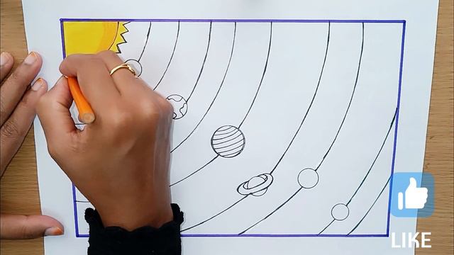 Solar System Drawing/How To Draw Solar System Planets/Easy Solar System Drawing For School Project смотреть онлайн