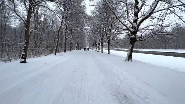 Munich Walking Tour Winter Snow - Nymphenburg Palace 2023 смотреть онлайн