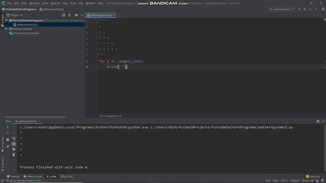 Python Pattern Programs | Pattern Programming With Python #1 | for code coder смотреть онлайн