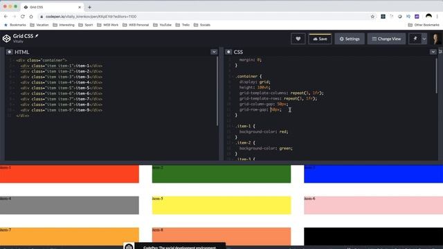Задаём ОТСТУПЫ между ячейками в CSS Grid смотреть онлайн