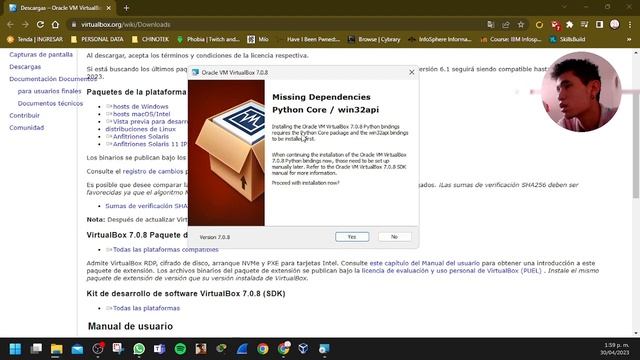 Como Instalar Virtual Box 7.0.8 en Windows Con su paquete de extension смотреть онлайн
