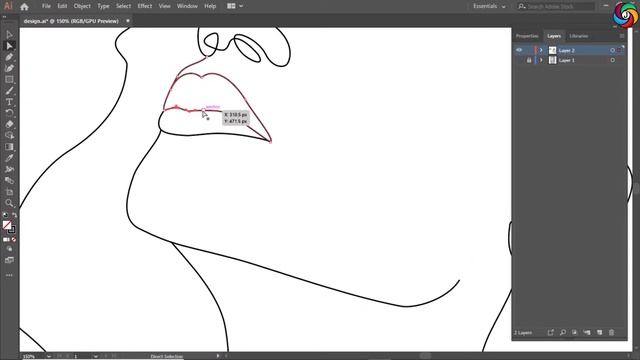 Make Minimal Line Art Design in Adobe Illustrator смотреть онлайн