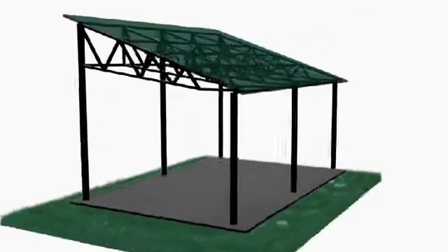 Навес из поликарбоната модель №7 от компании Навес-стиль - обзор 3D