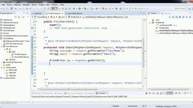 03. Jsp User login form and Servlet to servlet communication using requestdispather смотреть онлайн