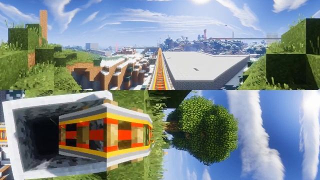 Minecraft In 360º VR – 4K 60fps | Minecart Skyrail Tour | Past Life Pro