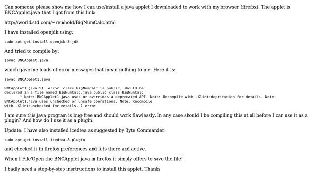How do I use java applets with Firefox? смотреть онлайн