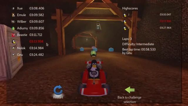 Playing SuperTuxKart as Tux the Linux Penguin and Wilber the GIMP Mascot смотреть онлайн