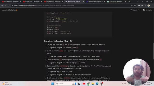 Python Live - 1 | Dodagatta Nihar | Mass Coders смотреть онлайн