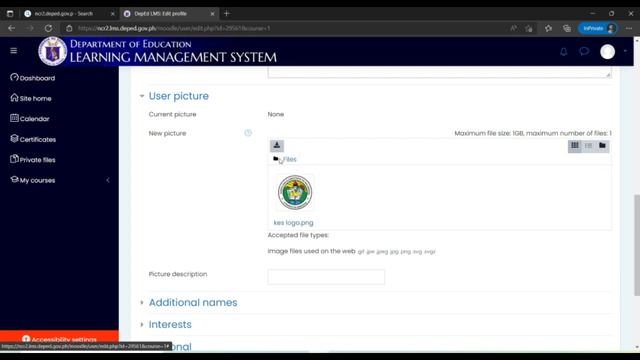 How to put profile pic on LMS (Ncr2.lms.deped.gov.ph) смотреть онлайн
